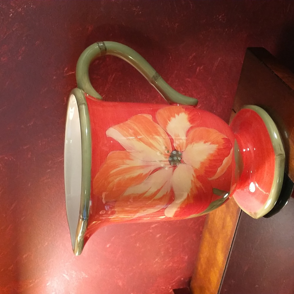 CIC Raymond Waites Colorful Pedestal Pitcher/Vase